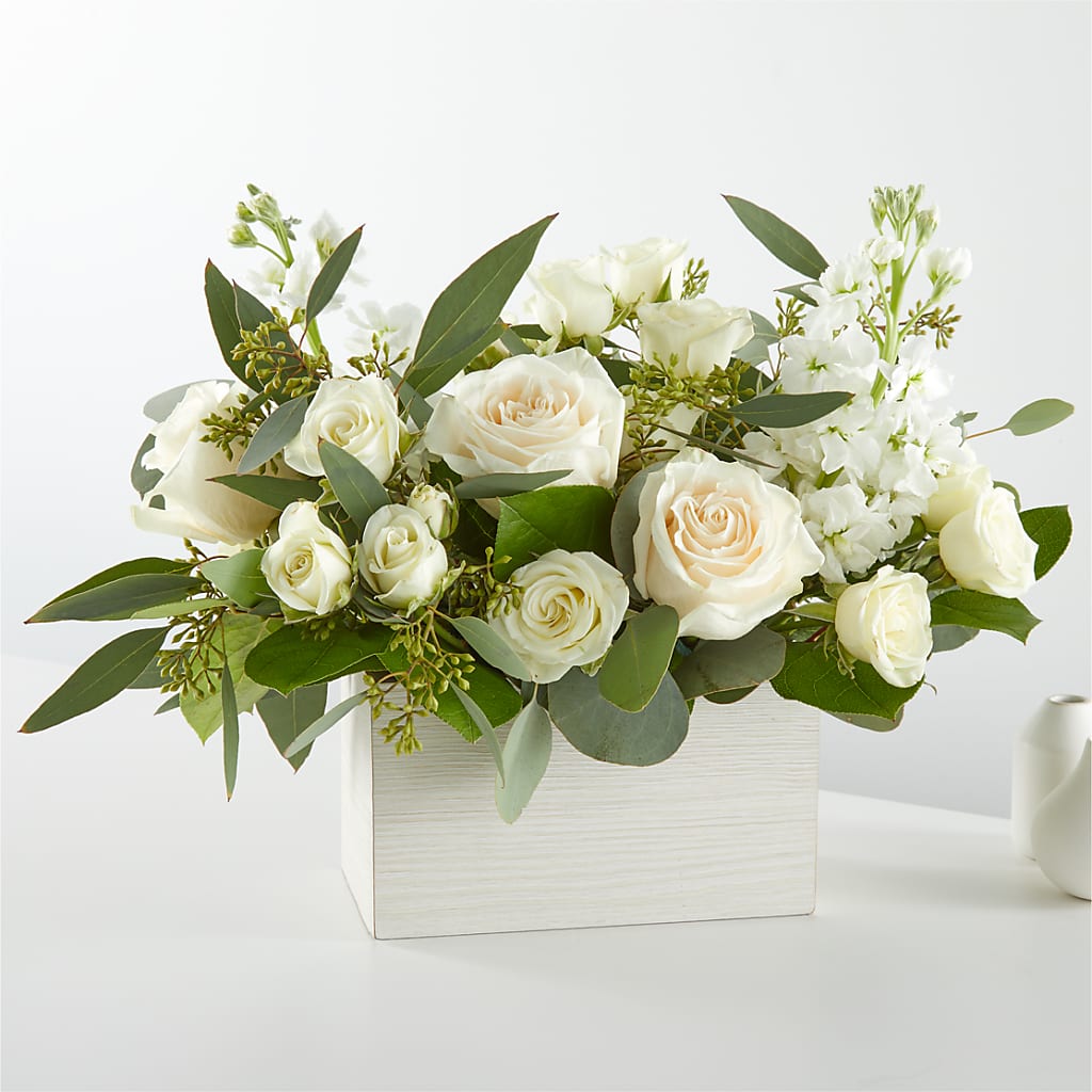 Fresh Linen Box Bouquet – The Flower Chef Llc, Cartersville GA