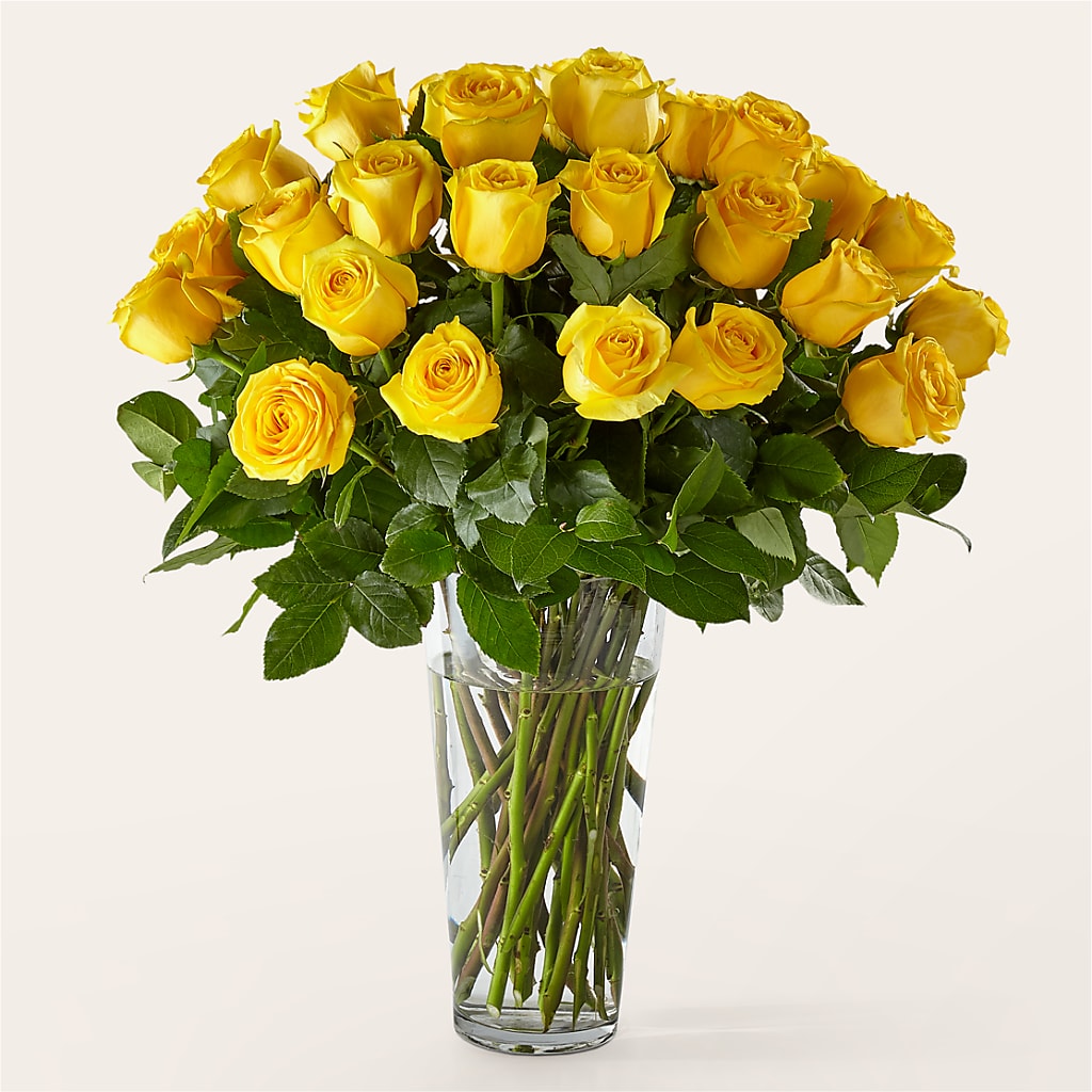 Long Stem Yellow Rose Bouquet – The Flower Chef Llc, Cartersville GA