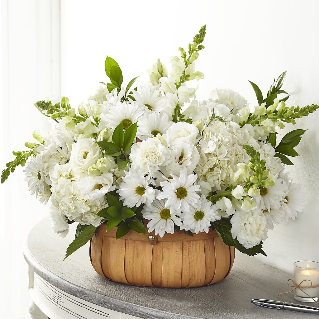 Pure Ivory Basket – The Flower Chef Llc, Cartersville GA