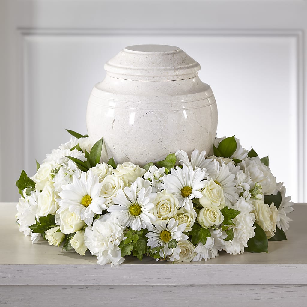 Ivory Gardens Cremation Adornment – The Flower Chef Llc, Cartersville GA