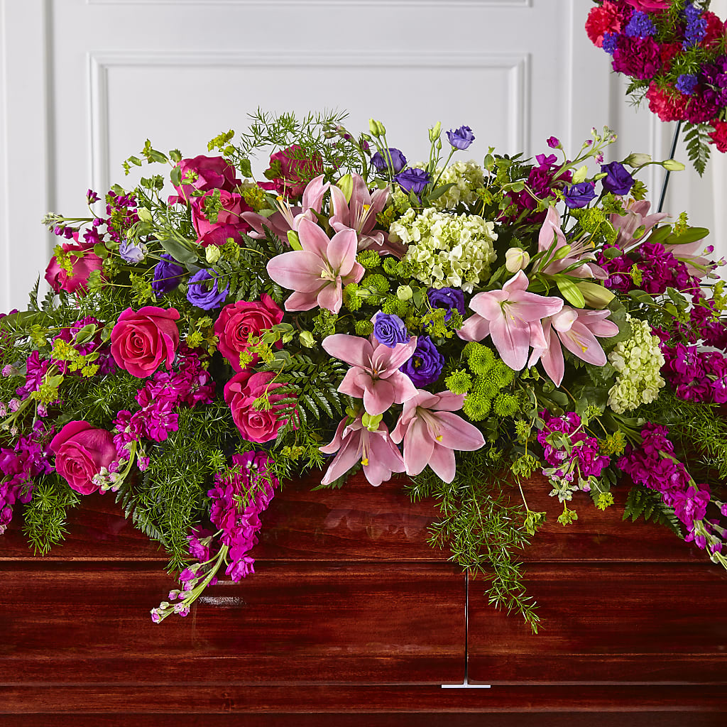Radiant Tribute Casket Spray – The Flower Chef Llc, Cartersville GA