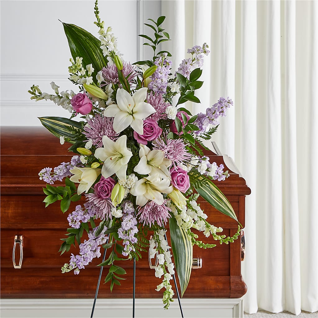 Grateful Hearts Standing Spray – The Flower Chef Llc, Cartersville GA