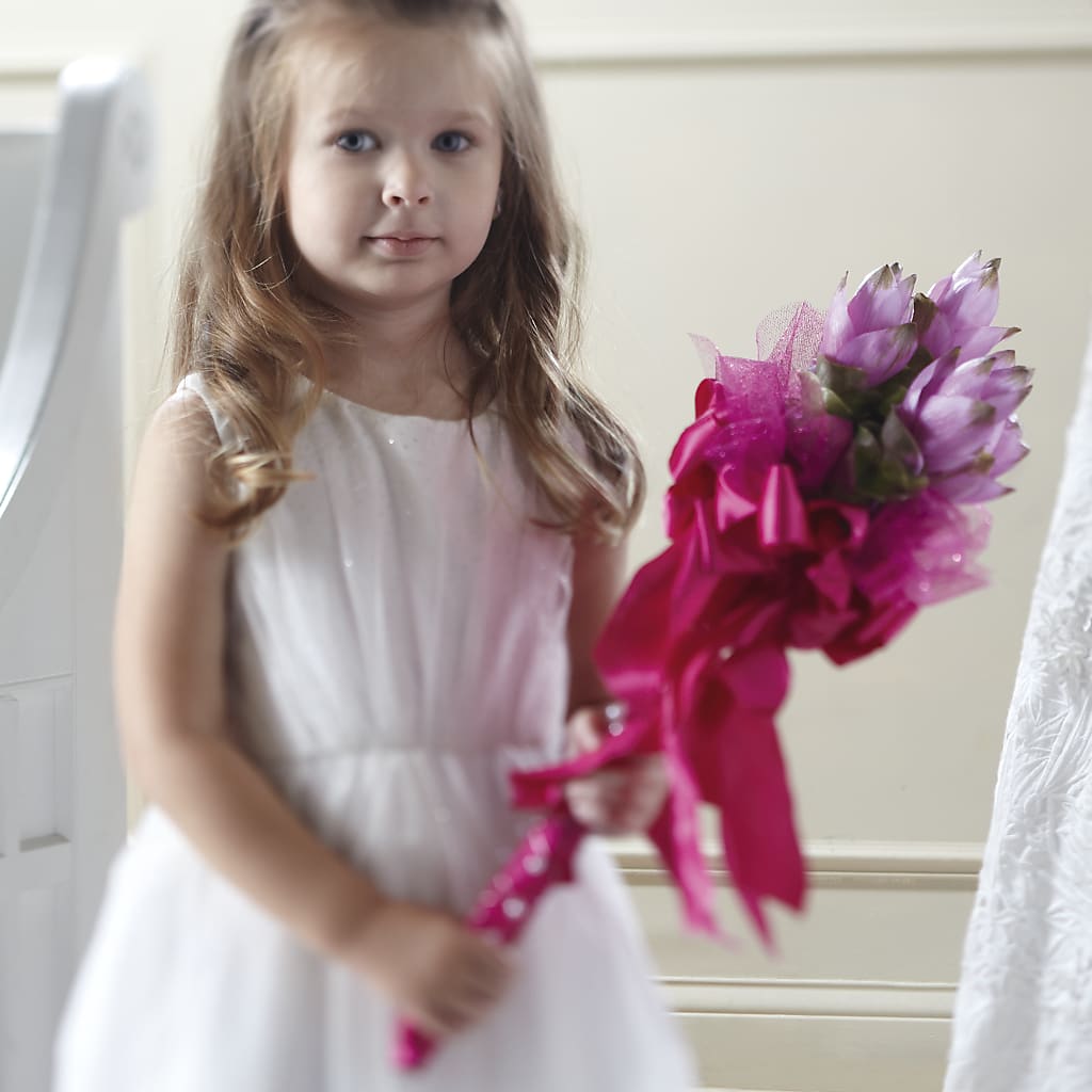 Sparkle Pink Flower Girl Bouquet – The Flower Chef Llc, Cartersville GA