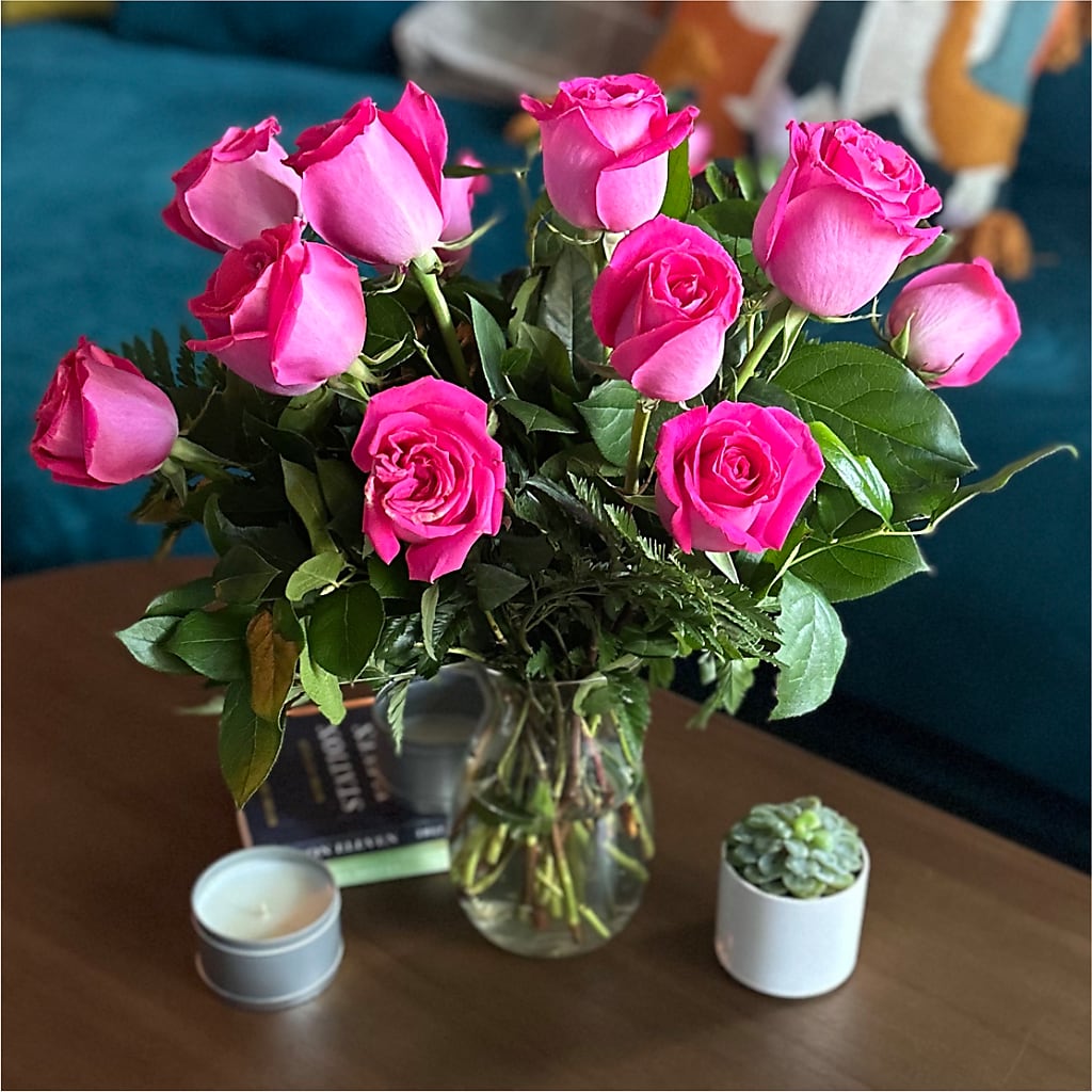 Long Stem Pink Rose Bouquet –  The Flower Chef Llc, Cartersville GA