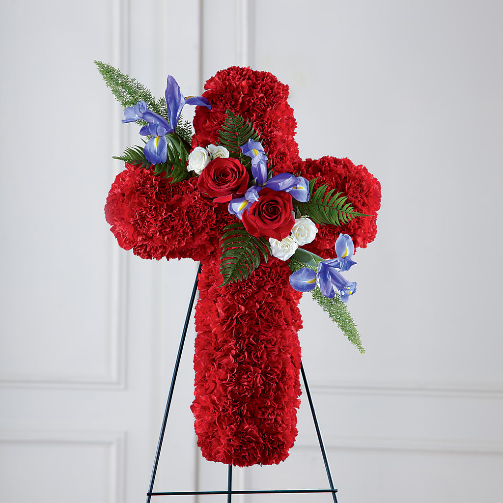 Faithful Hero Floral Cross –  The Flower Chef Llc, Cartersville GA