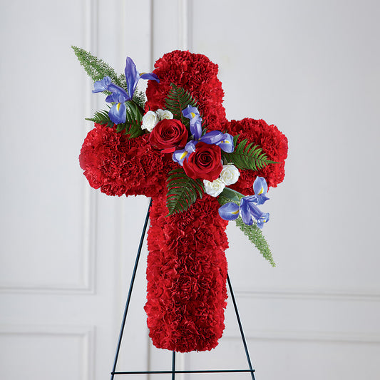 Faithful Hero Floral Cross –  The Flower Chef Llc, Cartersville GA