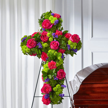Tribute Rose Floral Cross –  The Flower Chef Llc, Cartersville GA