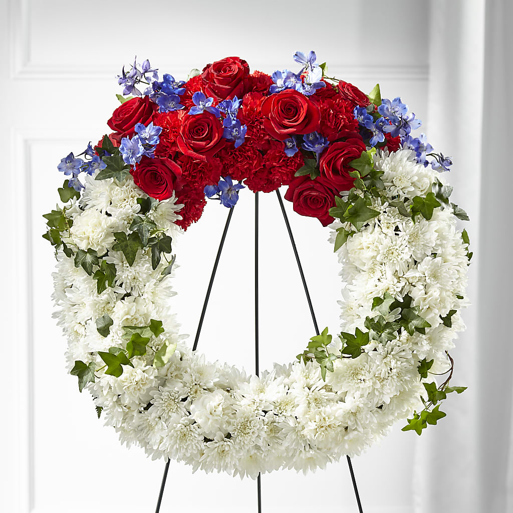 Patriotic Passion Wreath –  The Flower Chef Llc, Cartersville GA
