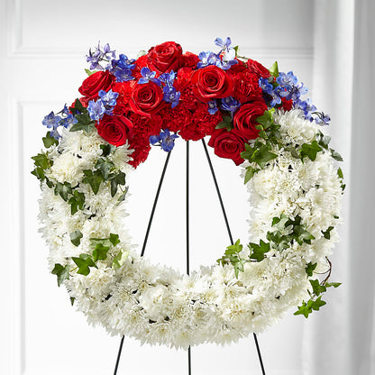 Patriotic Passion Wreath –  The Flower Chef Llc, Cartersville GA