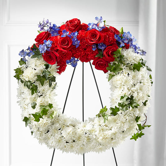 Patriotic Passion Wreath –  The Flower Chef Llc, Cartersville GA