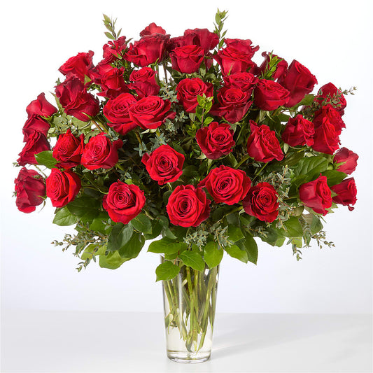 Forever Yours Fifty Stem Red Rose Bouquet –  The Flower Chef Llc, Cartersville GA