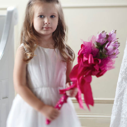Sparkle Pink Flower Girl Bouquet –  The Flower Chef Llc, Cartersville GA